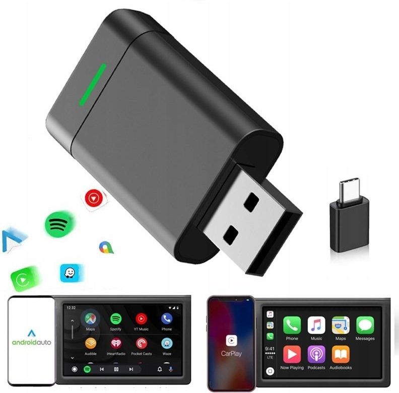 Adapter Menu Ios 2w1 Bezprzewodowy Adapter Carplay Do Apple Ios Android Auto Smart Usb ...