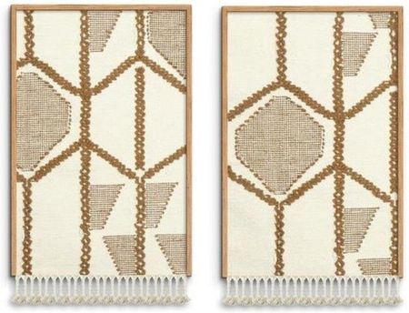 Home Esprit Obraz Beżowy Naturalny Boho 60X3X90Cm 2Szt.