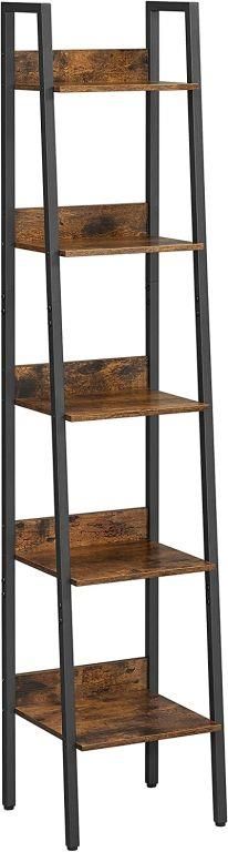 Vasagle Regał Wąski 5 Półek Stal/Drewno Rustykalny 170cm (SG106427 ...