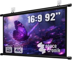Zdjęcie Spacetronik Projektorowy Ekran Ścienny Prosty 92 Cali 16:9 Prs-F05 - Jawor