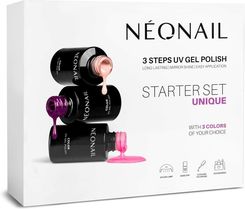 Zdjęcie NEONAIL Zestaw do hybryd UNIQUE: 3 kolory + baza/top 2w1 + lampa LED 18W/36  - Tychy