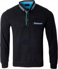 Bluza M�ska Polo G�adka Czarna Produkt Turecki Jesien Zimowa R. L