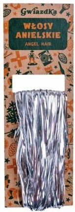 Ozdoba choinkowa Retro - Włosy Anielskie - Srebrne Folkstar