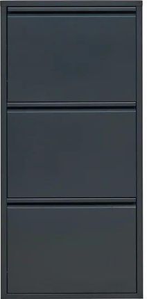 Szafka na buty zamykana uchylna metalowa 3 poziomy Fly 50x103,5x15 antracyt