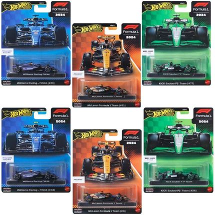 Hot Wheels Premium Formuła 1 F1 2024 Zestaw 6 Autek HRV11 JBM11