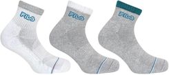 Zdjęcie Fila 3-pack skarpet quarter biało-szare-turkusowe 43-46 - Piechowice