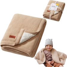Zdjęcie Babyono Babyono, Kocyk Bawełniany Z Ociepleniem, Beżowy, 75 Cm X 100 Cm, 1 Sztuka (127) - Świebodzin
