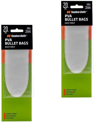 Tandem Baits Worki Rozpuszczalne Pva Pocisk Sr 140X55Mm 20szt. Zestaw 2szt. 4B9F2E34B4F44343818690AE07875B49