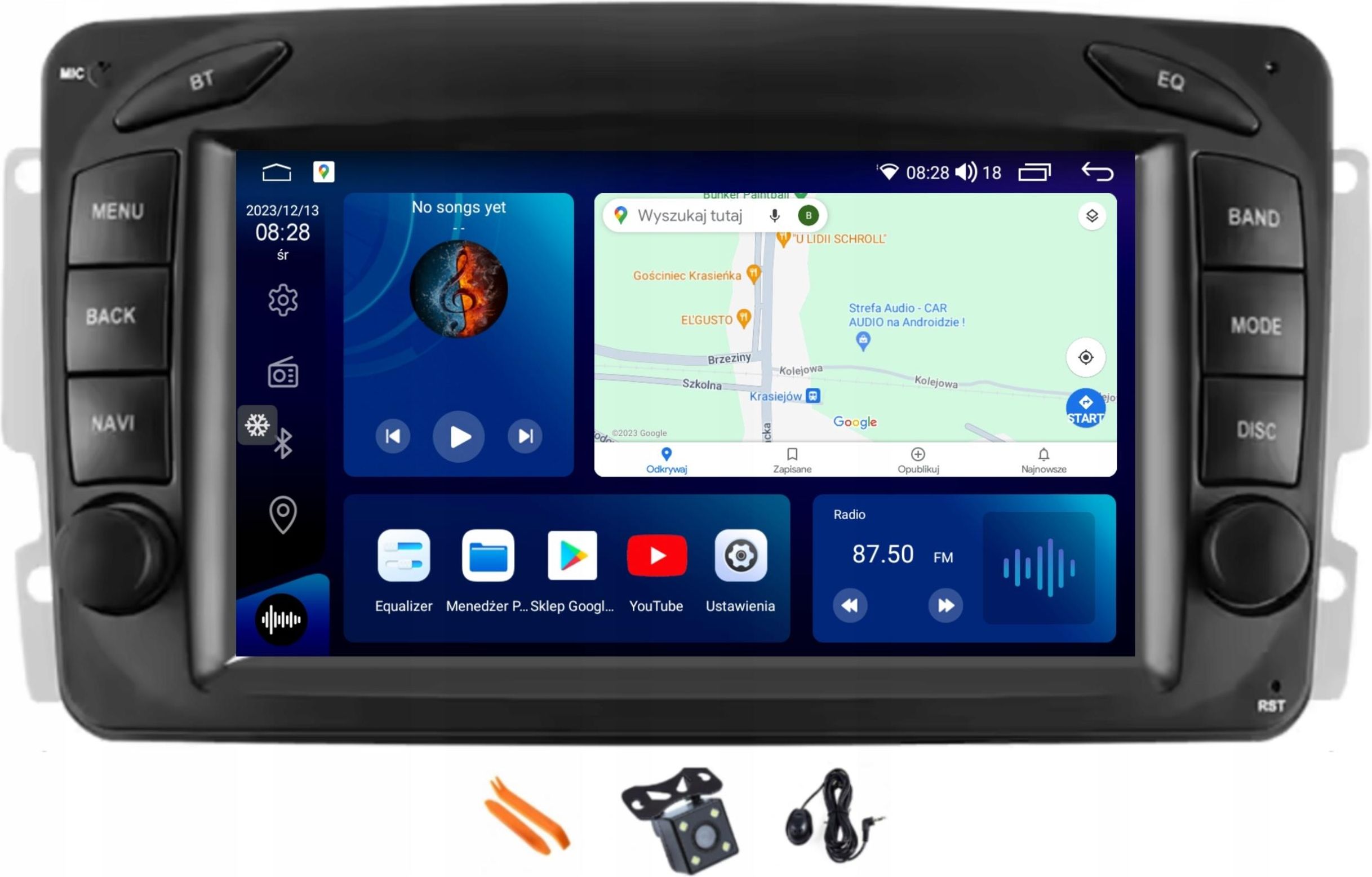 Radioodtwarzacz samochodowy Alphasound Radio Android Nawigacja Lte 64GB ...