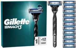 Zdjęcie Gillette Golarka Mach3 + 12 Ostrzy Czarny - Korfantów