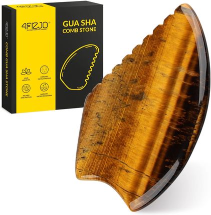 4Fizjo Karbowany Kamień Gua Sha Z Naturalnego Minerału Do Liftingu Pomarańczowy