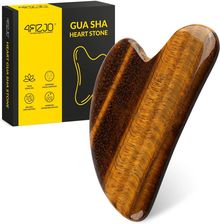 Zdjęcie 4Fizjo Klasyczny Kamień Gua Sha Z Naturalnego Minerału Do Liftingu Brązowy - Strzegom