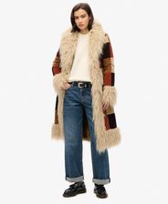 Zdjęcie Damski długi płaszcz Superdry Afghan Patchwork - Bytom