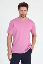 Zdjęcie Woolona Koszulka Męska Z 100% Wełny Merino 170 G/M² Relax Różowe - Tuchów