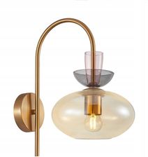 Zdjęcie Italux Kinkiet Klosz Bursztynowy Fanda Wl-31882-1-Gd-Amb (Wl318821Gdamb) - Świętochłowice