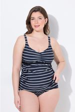 Zdjęcie Damskie tankini Bellieva góra bez miękkich miseczek prążki - Grybów