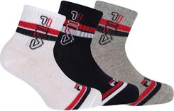 Zdjęcie Fila skarpetki 3-pack chłopięce Quarter biały/granat/szary 27-30 - Żychlin