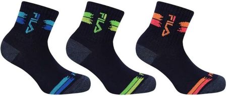 Fila 3-pack skarpet quarter chłopięcych granat/czarny 27-30