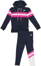 Zdjęcie Dres dziewczęcy z kapturem i poziomym paskiem Basic - Kietrz