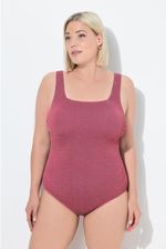 Zdjęcie Damskie Strój kąpielowy faktura karo miękki miseczki dekolt karo - Kudowa-Zdrój