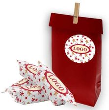 Zdjęcie KRÓWKI reklamowe z logo w torebkach czerwonych 50 kompletów - Trzebinia