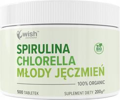 Zdjęcie Wish Pharmaceutical Chlorella Spirulina Młody Jęczmień 500tabl. - Dolsk