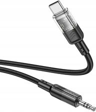 Zdjęcie Kabel przejściówka Aux Jack 3,5mm do Usb-c Hoco 1,2m UPA27 czarny - Limanowa