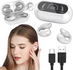 Ranking Słuchawki kostne SPORTOWE BEZPRZEWODOWE DO BIEGANIA BLUETOOTH 5.3 Biały 15 najbardziej polecanych słuchawek do biegania