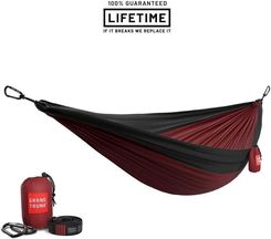 Zdjęcie Grand Trunk Hamak Double Delux Parachute Nylon + Straps Crimson Charcoal - Ruda Śląska