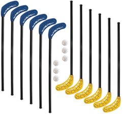 Zdjęcie Aktivsport Zestaw Do Unihokeja Poppis 95/108cm 12 Kijów 6 Piłek Indoor/Outdoor Unisex Czarny - Daleszyce