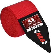 Zdjęcie Nrg Wellness Bandaże Bokserskie - Owijki Na Dłonie 4,5 Metra Czerwony - Sulechów