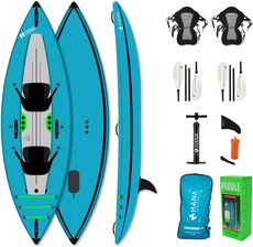 Zdjęcie Hana Outdoors Nadmuchiwany Kajak Cruiser Dropstitch 1 2 Osobowy Wysokociśnieniowy Unisex Niebieskie 12121094 - Toruń