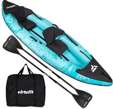 Zdjęcie Virtufit Kajak Nadmuchiwany 2 Osobowy Kayak 335 Kompletny Zestaw Z Wiosłami Unisex Kolorowe 12314893 - Piława Górna
