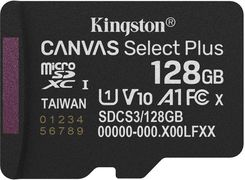 Zdjęcie Kingston Technology Canvas Select Plus Gen3 128 GB MicroSDXC UHS-I Klasa 10 - Kamień Krajeński