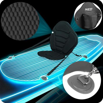 Надувне весло для SUP-дошки Neo Sport Aquasurf 320 см унісекс білого кольору 12148702 - фото 3