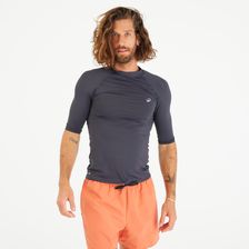 Zdjęcie Olaian Top Uv Surfingowy Męski 100 Krótki Rękaw Męskie Szare 12261137 - Ostrołęka
