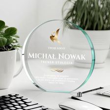 Zdjęcie Statuetka Szklana Z Nadrukiem Dla Trenera Do Celu - Mielec