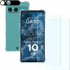 Zdjęcie Bizon Etui 2x szkło hartowane szkiełko na aparat d Xperia 10 VII, case - Strzegom