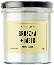 Zdjęcie Wosk&Knot Świeca Sojowa - Gruszka + Imbir, 300ml - Gdynia