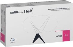 Zdjęcie Zarys Rękawice Diagnostyczne Easycare Nitrile Flex Nitrylowe Bezpudrowe Niesterylne Białe S A100 Rnbws10003 - Barczewo
