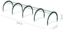 Zdjęcie Prosperplast Szklarnia Floo 240X57X30Cm Zielony 759838 - Barcin