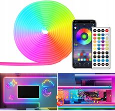 Zdjęcie Taśma Led Rgb Wodoodporna 5M Bluetooth Pasek Sterowanie Aplikacją Pilot - Wrocław
