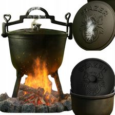 Zdjęcie Kociołek żeliwny emaliowany myśliwski 10L ognisko grill Stazer - Brwinów