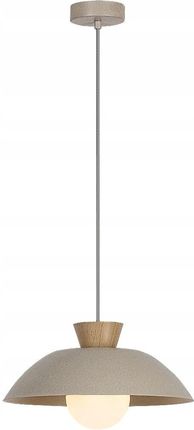 Rabalux Lampa Wisząca Skandynawska Golnar Beżowa 1Xg9 5W Drewniany Akcent (72230)