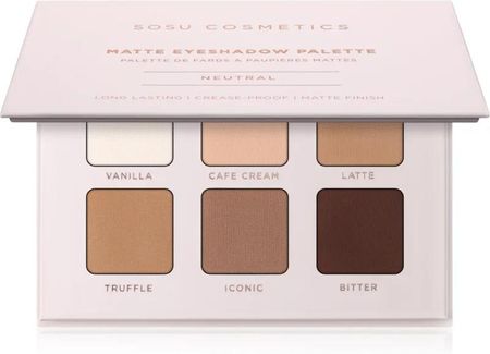 Sosu Cosmetics Matte Eyeshadow Palette Paleta Cieni Do Powiek Odcień Neutral 6x1,3g