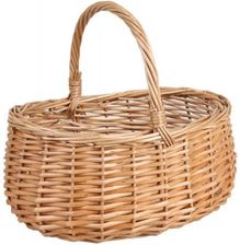 Zdjęcie OWALNY KOSZYK WIKLINOWY Z PAŁĄKIEM 26x21x13/24 cm - Rybnik