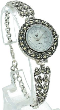 Damski Zegarek Srebrny 925 z Markazytami – DIA-ZEG-13663-925, 19 g + Grawer Gratis