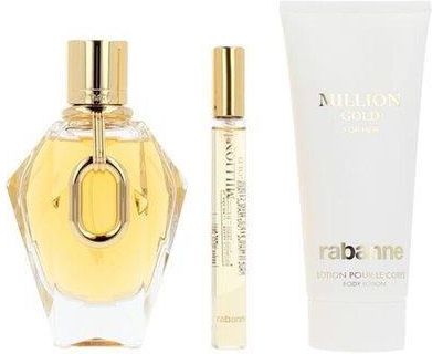 Paco Rabanne Million Gold For Her Zestaw Woda Perfumowana Spray 90ml + Balsam Do Ciała 100ml + 10ml