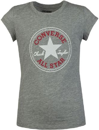 Koszulka z krótkim rękawem dla dzieci Converse Timeless Chuck Patch G Szary