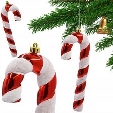 Zdjęcie MICA Zestaw Bombek Laski Czerwono-Biały 2 szt. - Kałuszyn